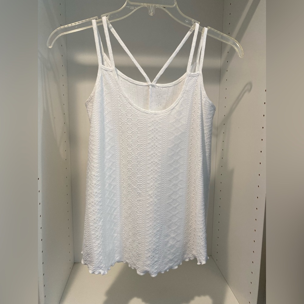 Perout White Tank Top Size Small Women's